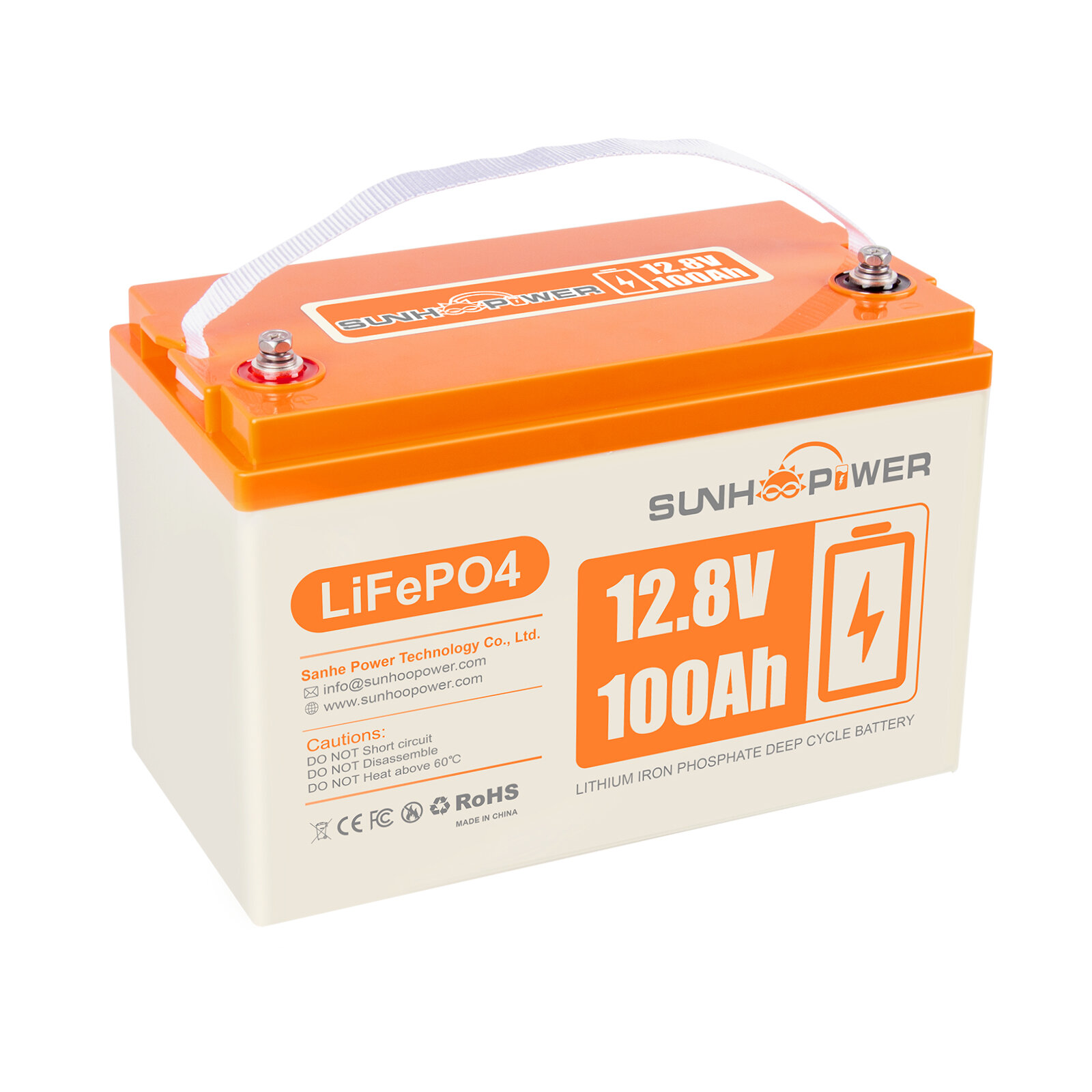 SUNHOOPOWER 12V 100AH LiFePO4 Battery 1280Wh z EU za $269.99 / ~1075zł
