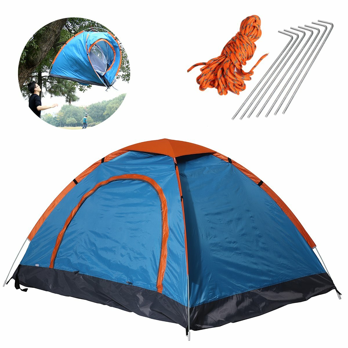 79x59x39inch 2 People Camping Tent Folding Waterproof Ultralight Sunshade Canopy Outdoor Travel Hiking