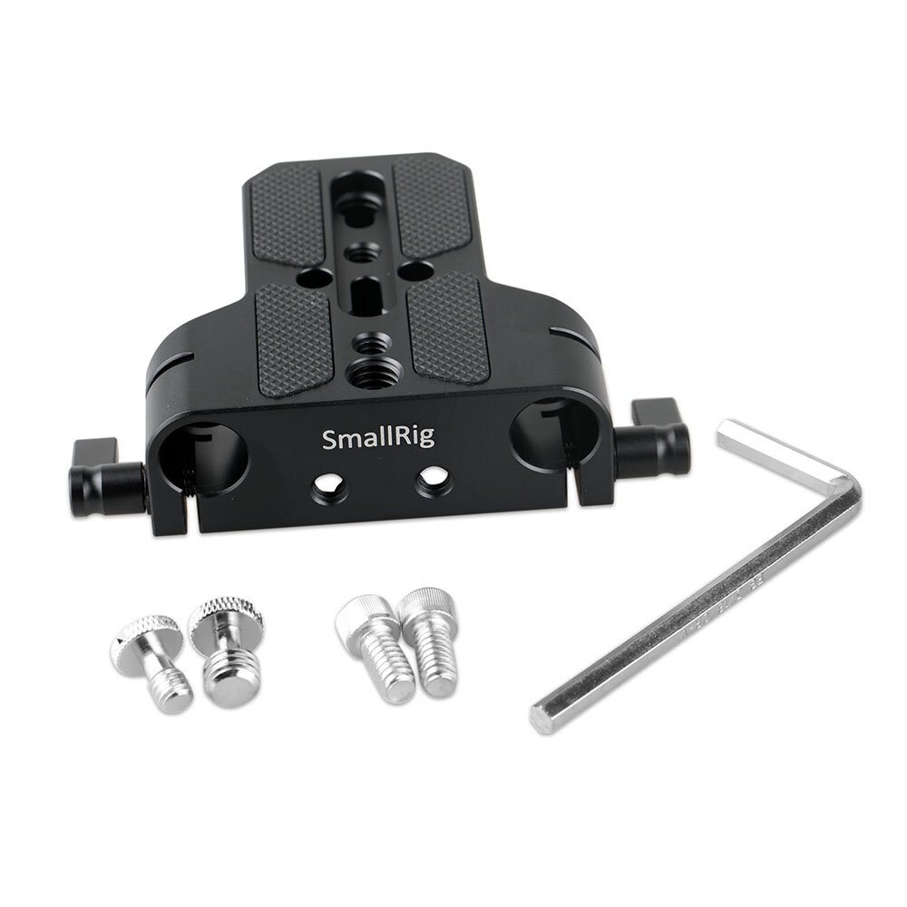 

SmallRig 1674 Low DSLR Camera Base Plate with 15mm Rod Rail Clamp for Sony FS7 for Sony A7 Series