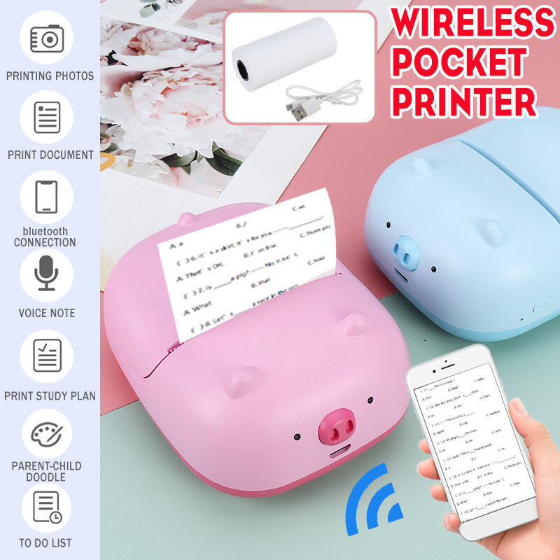 Wireless Mini Label Printer Portable Thermal Label Printer Pocket Label Maker La