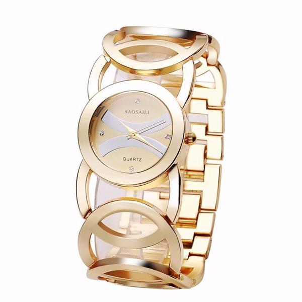 

BAOSAILI BSL089 Мода Роскошный кристалл золота Цвет Платье Наручные часы для Женское Дамы Кварцевые часы