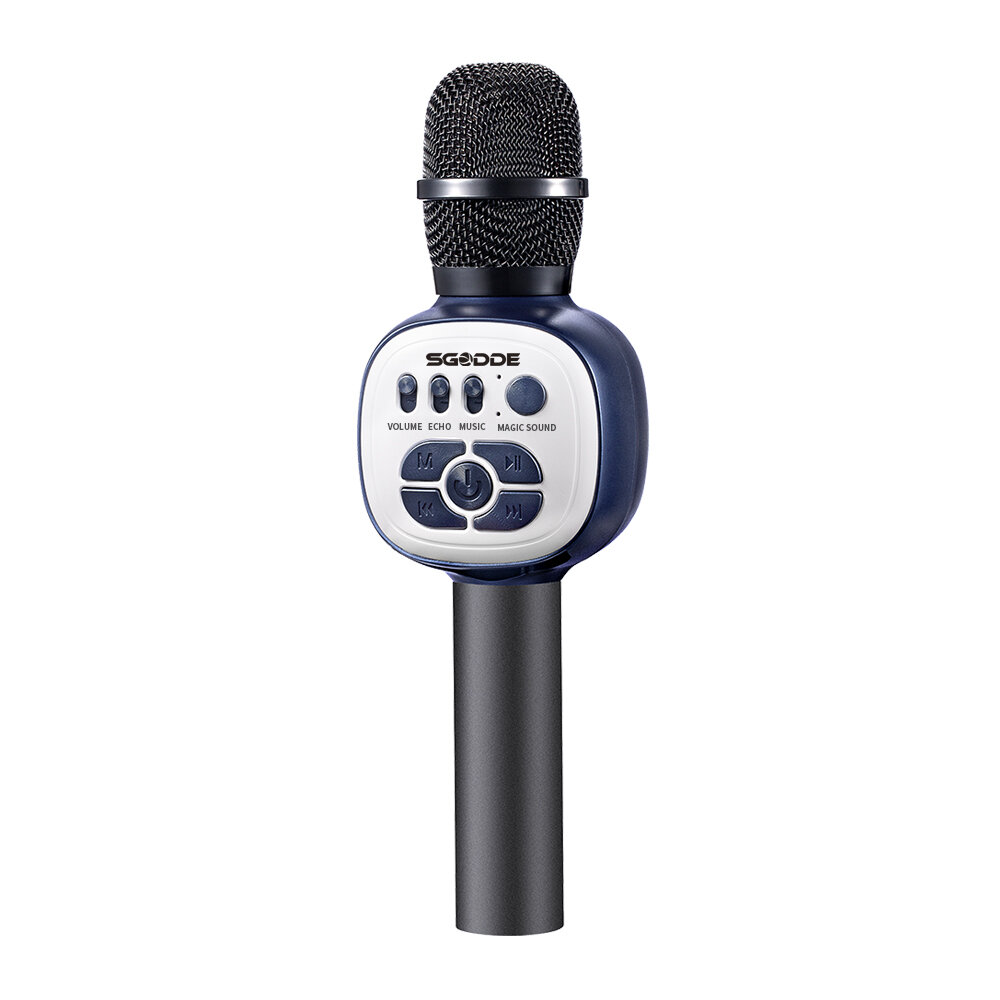 

SGODDE Wireless Bluetooth Karaoke Microphone Portable KTV Speaker Recorder with LED Dance Lights