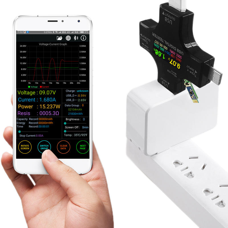 Type-C USB Tester Meter Monitor DC Digital Dispaly Voltmeter Ammeter Detector