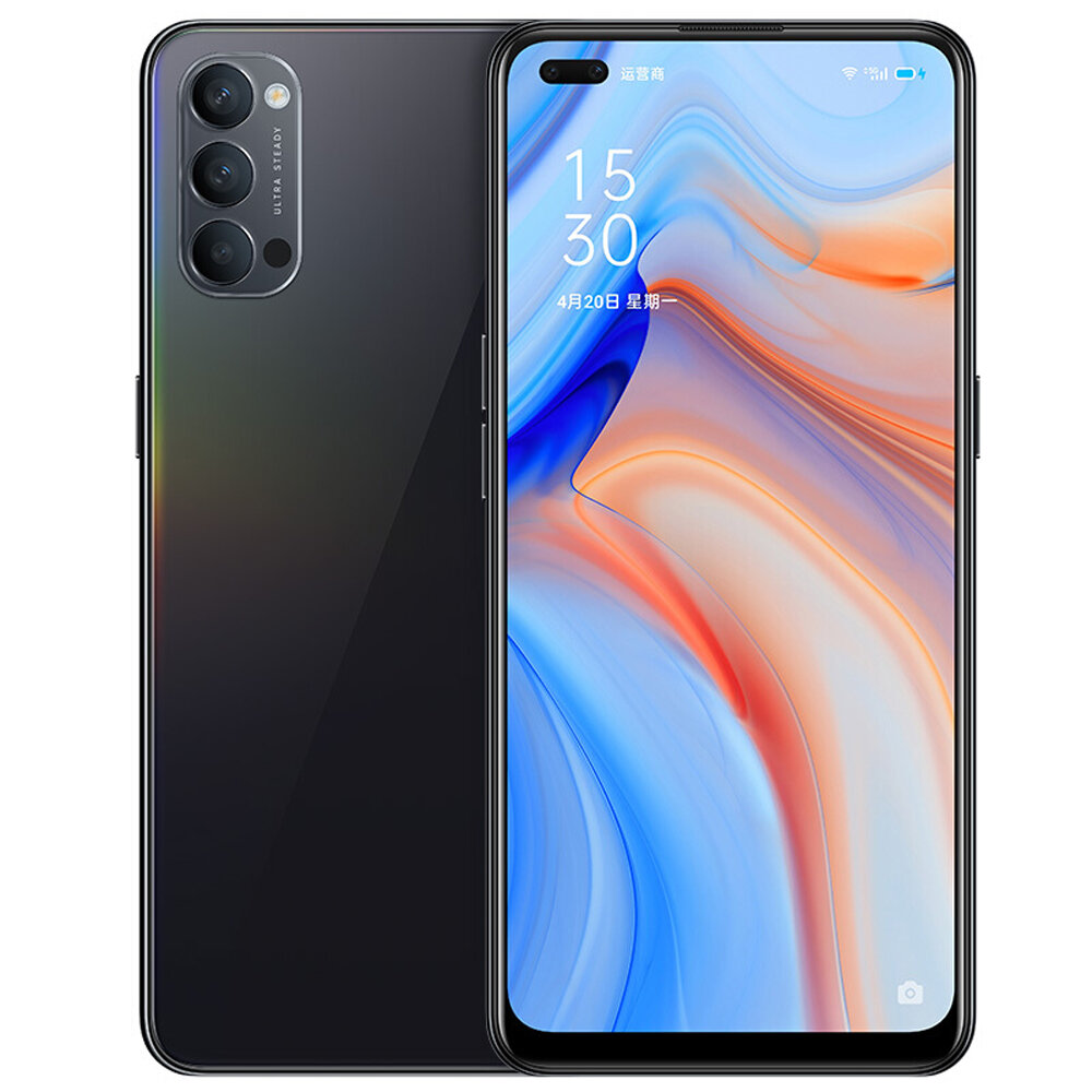 OPPO Reno4 5G CN Version 6.4 inch FHD+ 90Hz Refresh Rate NFC 65W SuperVOOC 2.0 32MP Dual Front Camera 8GB 128GB Snapdragon 765G Smartphone