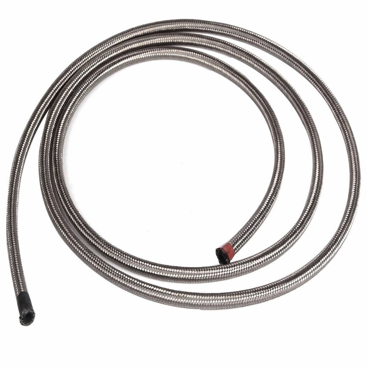 10 Feet 1000 PSI AN8 Nylon And Stainless Steel Braided Gas Line Hose