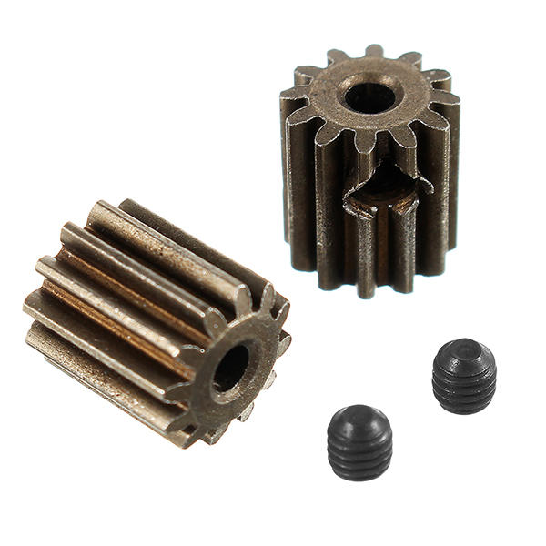 HBX 12891 1/12 Motor Pinion Gears 12T + Set Screws 3*3mm(2P)-Brushed 12060 RC Car Parts