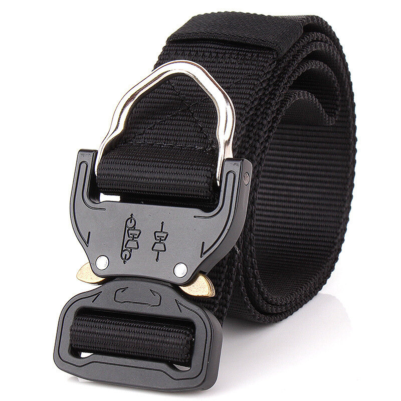 ENNIU FA39 125cm x3.8cm Nylon Wrist Belt Punch Free Quick Release Inserting Buckle Tactical Belt Leisure Belt