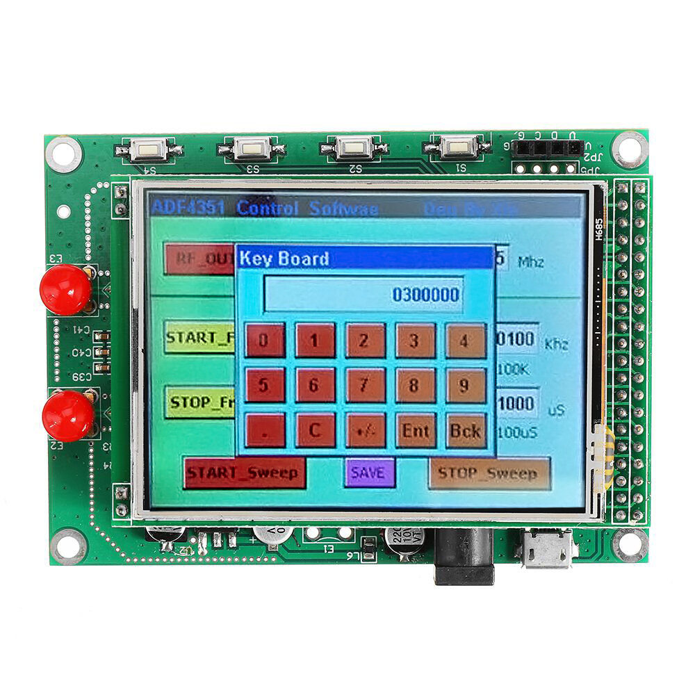 

ADF4350 ADF4351 RF Sweep Signal Source Generator Board 138M-4.4G/ 35M-4.4G STM32 with TFT Touch LCD