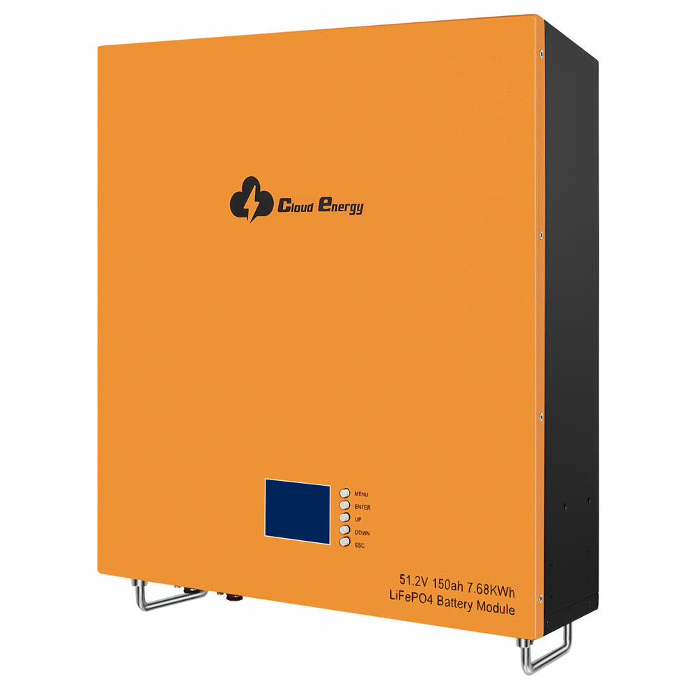 [US Direct] Cloudenergy 48V 150Ah batería de litio LiFePO4 montada en pared Batería de ciclo profundo de litio 7680Wh 5120W Energía 6000+ Ciclos de vida Incorporada 100A BMS, para RV, Solar, Marina, Overland, Fuera de la red CL48-150B