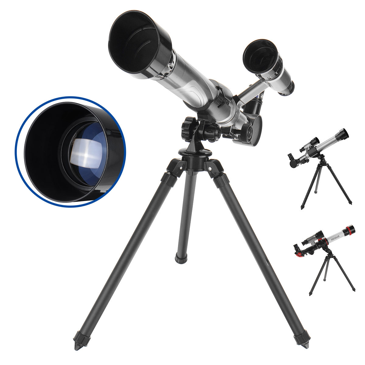 Télescope réfracteur optique HD 30-40X pour adultes, enfants et débutants avec trépied