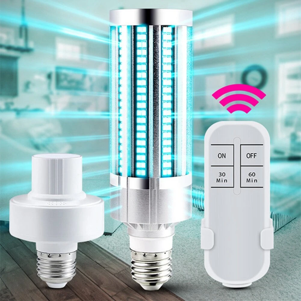 ARILUX 60W 220V UV Sterilizer Lamp E27 LED UVC Bulb Remote Control Disinfection Light Sterilizer Ozone Kill Bacteria Mites
