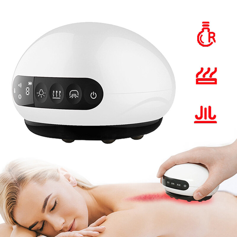 Elektrisch Cupping Massager Lcd-scherm Guasha Schrapen EMS Lichaamsmassage Vacu?mblikken Zuignap IR 