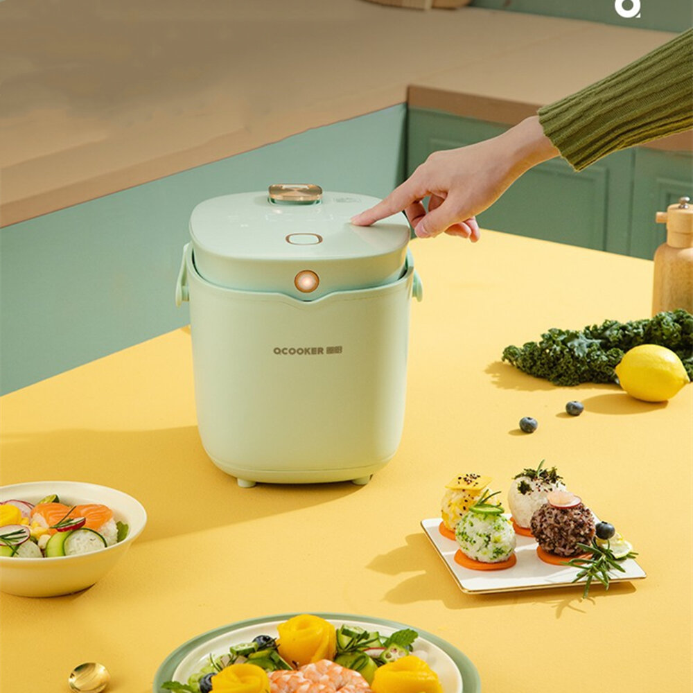 

QCOOKER CR-DT2001 Electric Rice Cooker 400W 220V 2L Double Liners Low Sugar Rice Cooker with 24h Appointment Function, I