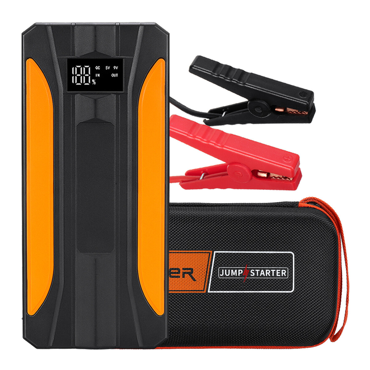 12V 89800mAh Car Jump Starter Power Bank Emergency Energy Storage with Clamps