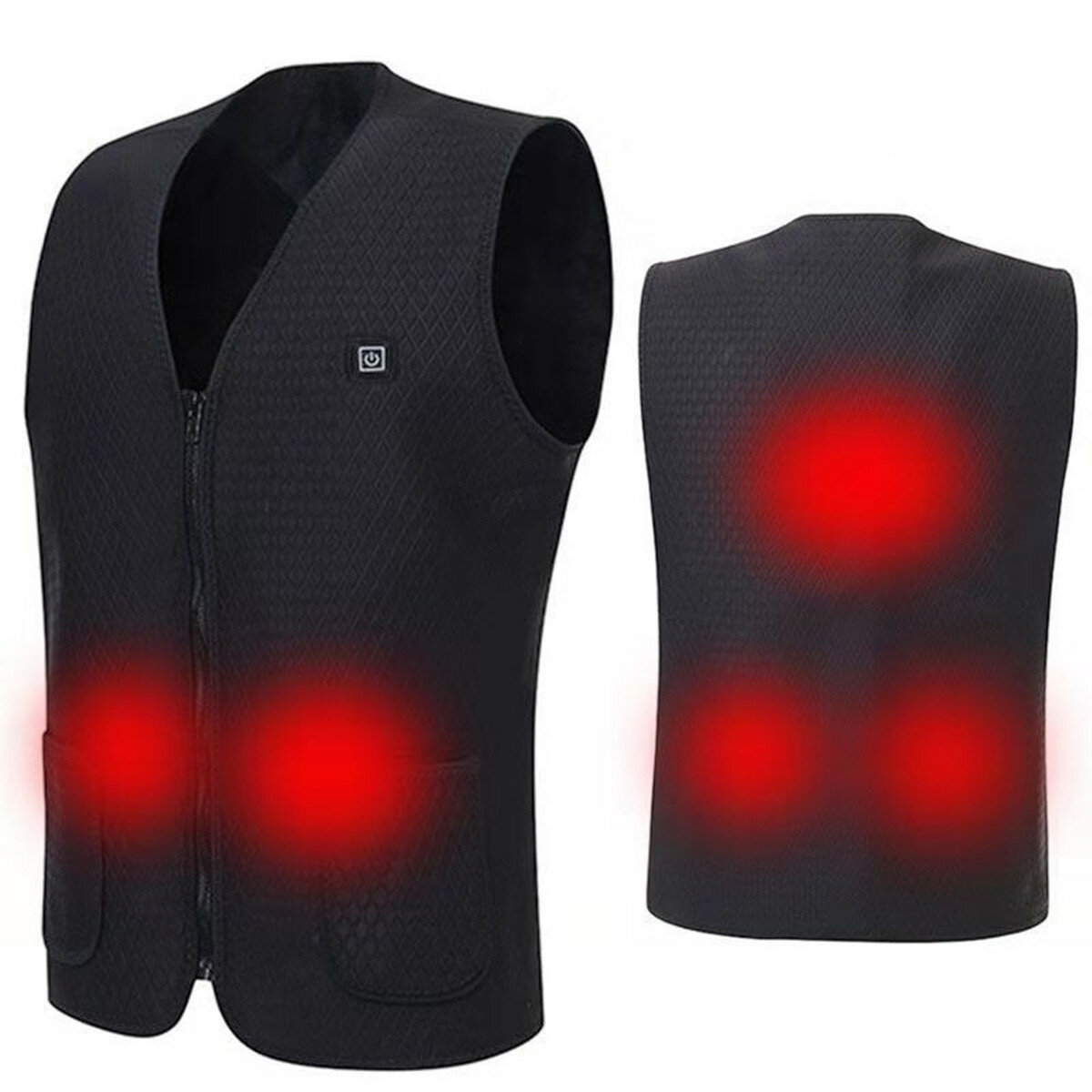 

Electric Vest Heated Cloth Jacket USB Thermal Warm Heated Winter Body Warmer Ski