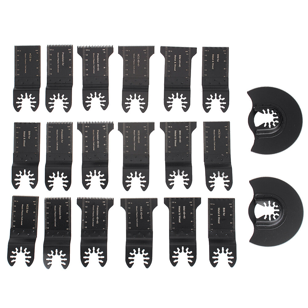 

20Pcs Metal Wood Oscillating Multitool Quick Release Saw Blades Fit Fein Porters Cable Tool Accessories