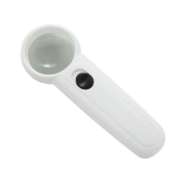 MDYHMC Kdjc AYSMG 15X Handheld Exclamation Mark Type Magnifier with 2 LED