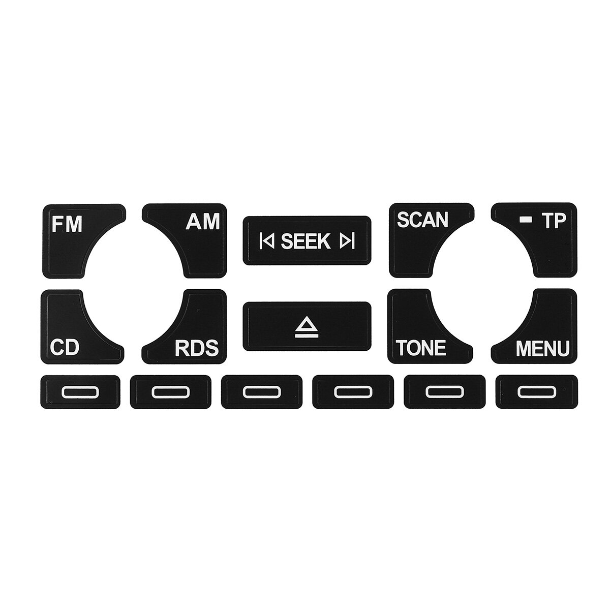 

Car Radio Stereo Worn Peeling Button Repair Decals Stickers For Audi A4 B6 B7 A6 A2 A3 8L/P