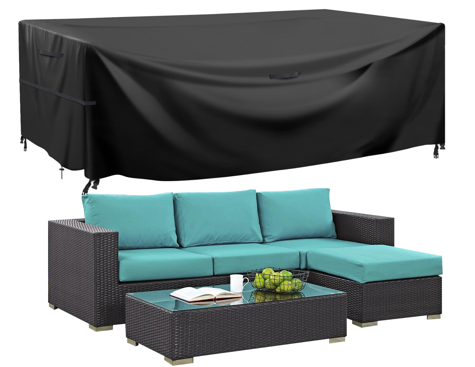 KING DO WAY 180x120x74CM 600D Table Protective Cover Desk Furniture Cover Elasticity Waterproof Durable Outdoor Househol