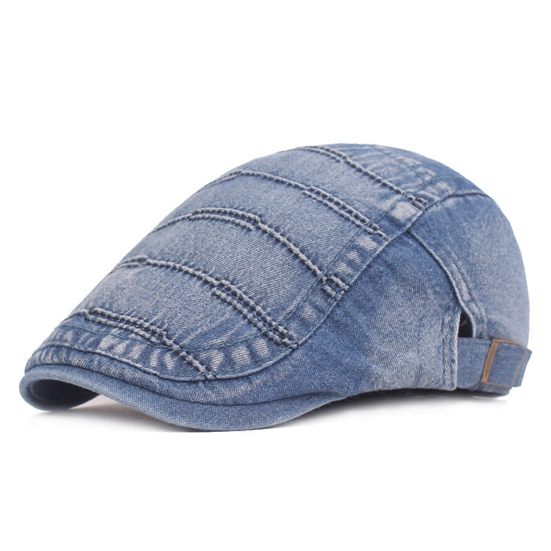 

Мужские летние джинсовые берет кепки передние кепки На открытом воздухе Дорожные козырьки в стиле ретро Шапка