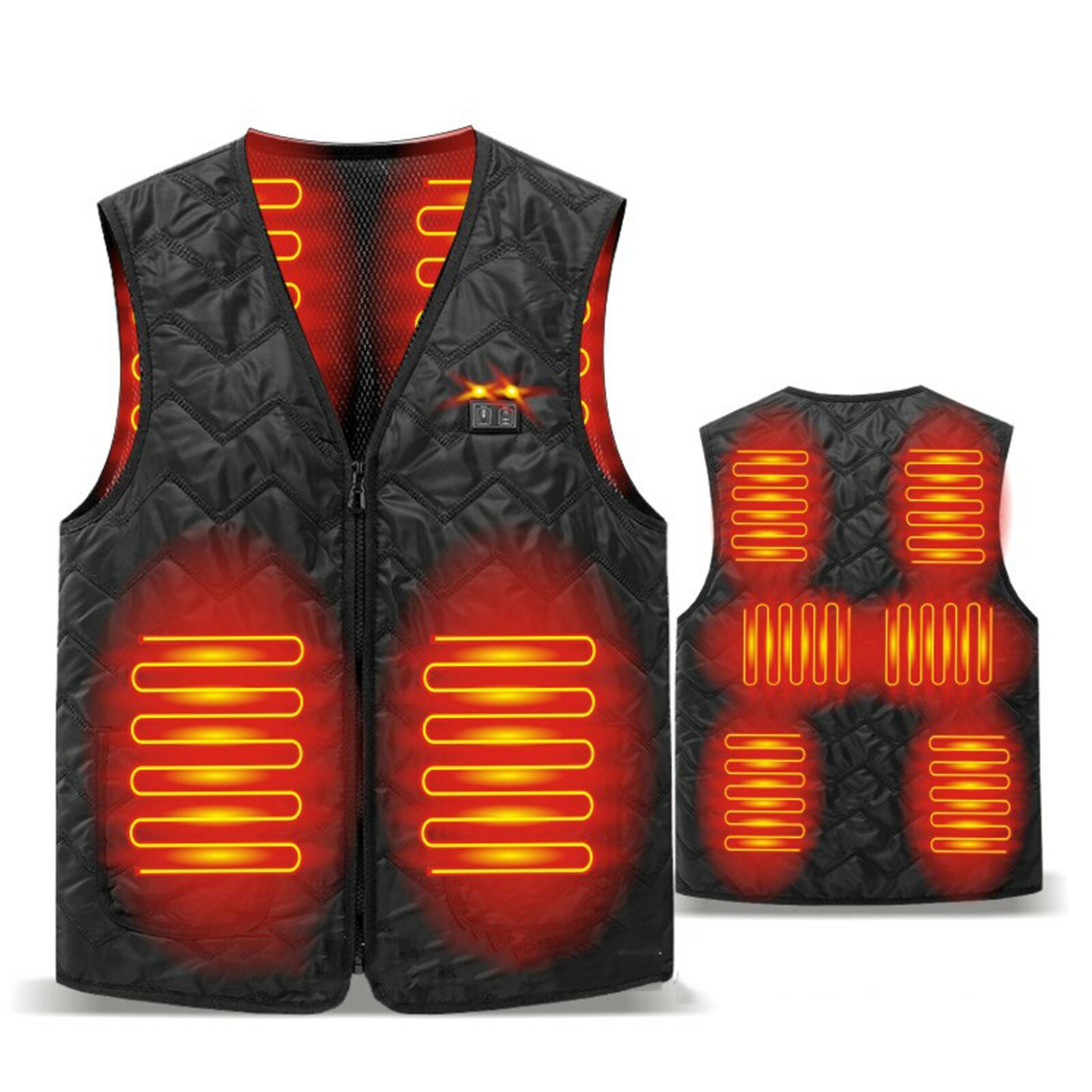 Şarj Yelek Giyim Isıtılmış Kızılötesi USB Sıcak Açık Havada Kadın Erkek Balıkçılık Bölgeleri Ceket Sekiz Binicilik Kayak İçin Ceket
