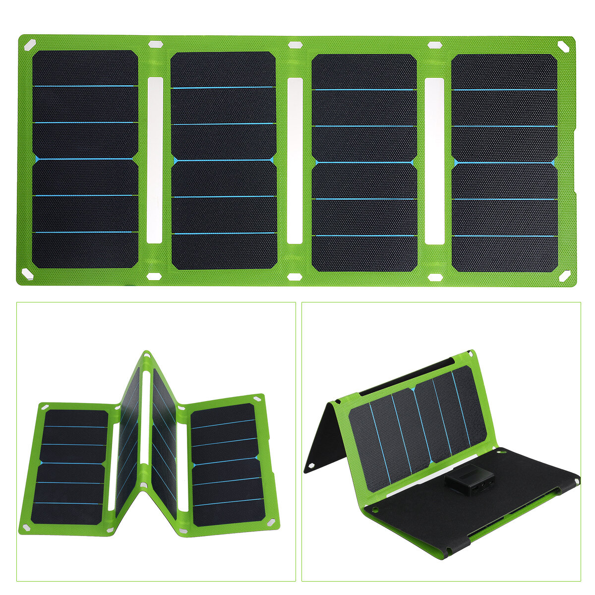 38W/50W 5V/12V Katlanabilir Solar Panel Şarj Cihazı ETFE Çanta Solar Güç Bankası Acil Güç Kaynağı Outdoor Kampçılık Yürüyüş Sırt Çantasıyla Seyahat