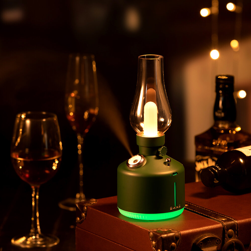Kleurrijke campinglampen 2 modi draadloze luchtbevochtiger draagbare retro led-lampen buiten tentverlichting