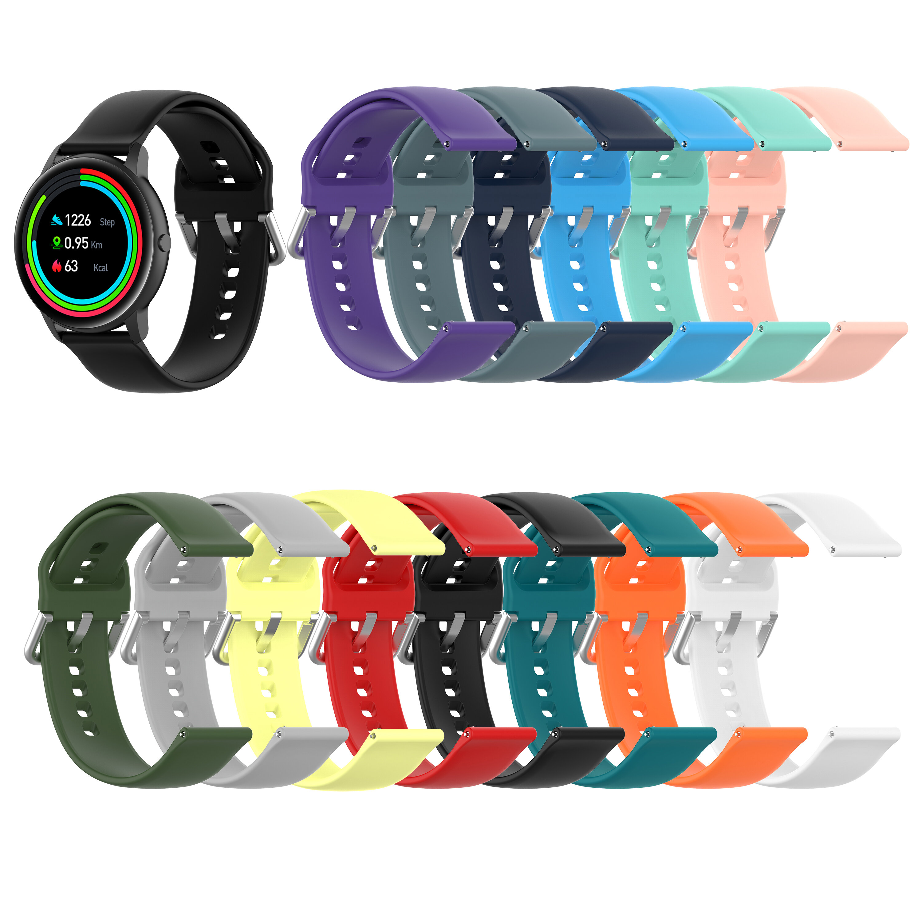 [Multi-Color to Choose] Bakeey Comfortable Soft Silicone Watch Band Strap Replacement for Xiaomi Haylou RT LS05S/ Haylou Solar LS05/ YAMAY SW022/ Imilab KW66