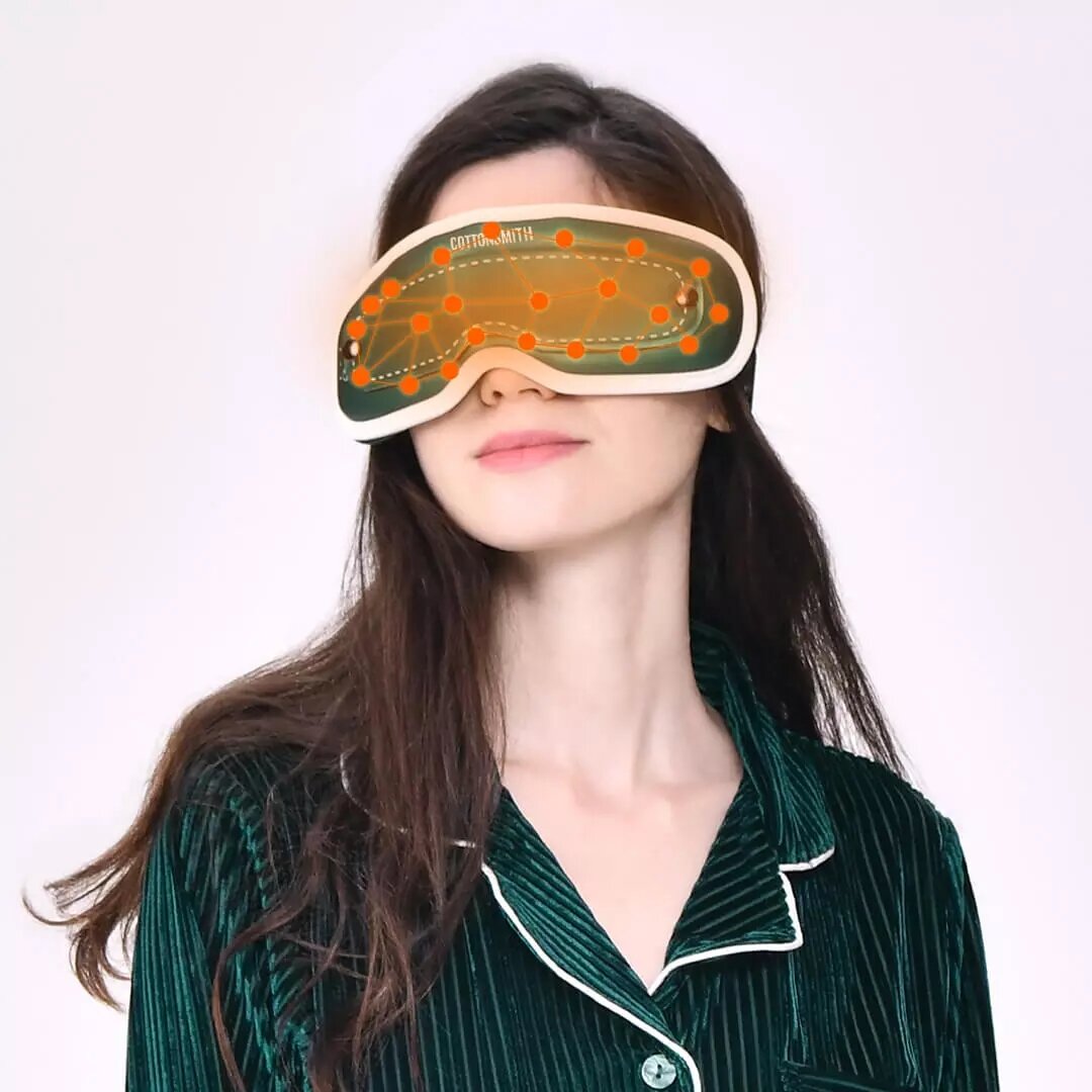 Inteligentna maska do podgrzewania oczu z grafenu z 3-stopniową regulacją, ładowaniem typu C, przenośnym masażem oczu i ulgą w zmęczeniu w domu, biurze i podróży.