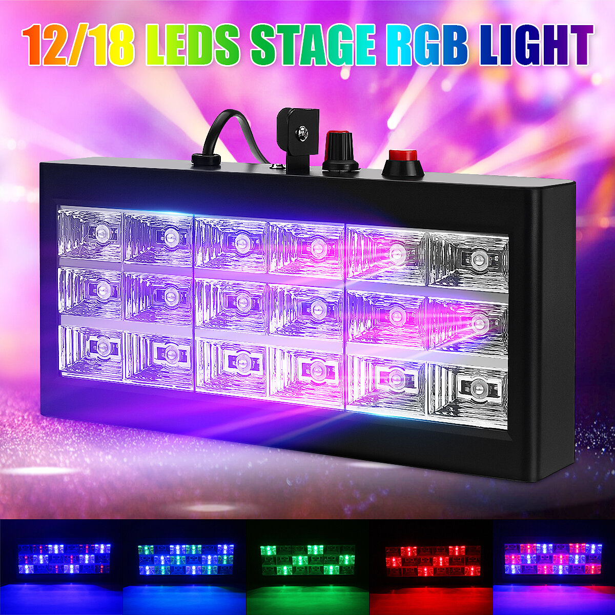 

15W RGB LED Stage Effect Light 5050 DJ Projector Disco Bar KTV Decor Party Lamp AC100-240V