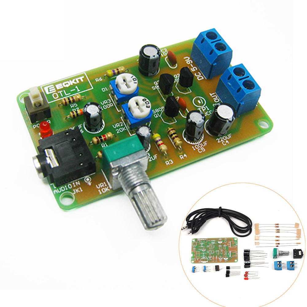 

5pcs EQKIT® OTL-1 Power Amplifier Circuit DIY Kit High Sensitivity OTL Discrete Component Amplifier Kit