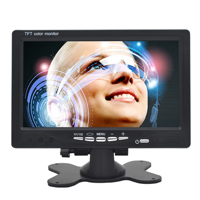 7003HDMI 7 Inch Kleuren Lcd-scherm 1024x600 Monitor Ondersteuning HDMI + VGA + AV voor PC CCTV Secur