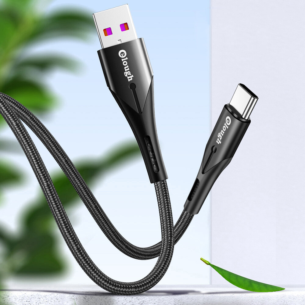 Elough USB-A naar USB-C Kabel Snel Opladen Datatransmissie Snoer Lijn 1m lang Voor Samsung Galaxy Z 