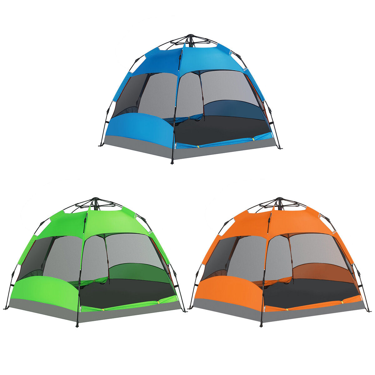 Przenośny namiot kempingowy dla 5-8 osób, antysłoneczny, wodoodporny, dwuwarstwowy, w pełni automatyczny do kempingu na świeżym powietrzu.