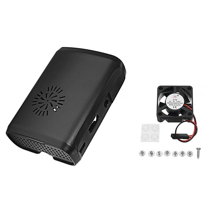 SunFounder Premium Black ABS Protective Case With Cooling Fan For Raspberry Pi 3/2/Model B/1 Model B