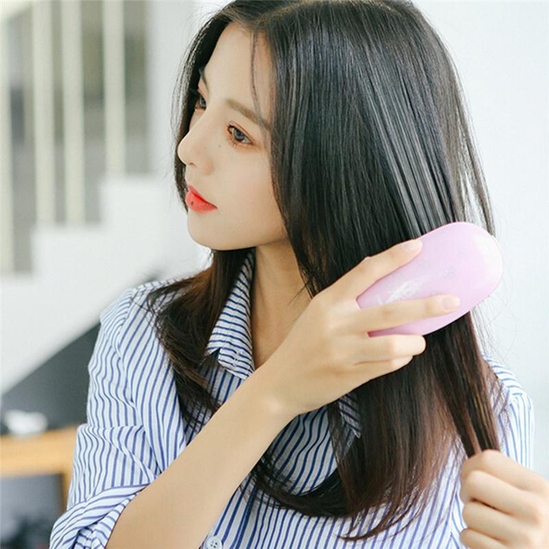 Portable Electric Ionic Hairbrush Straight Styling Tool Massage Comb