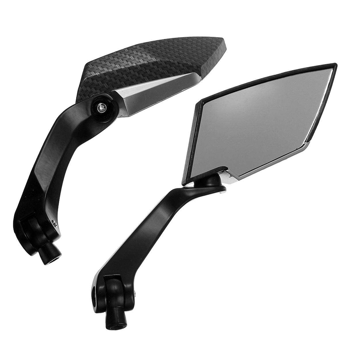 Carbon Motorcycle Aluminum Handlebar End Side Rear View Mirrors