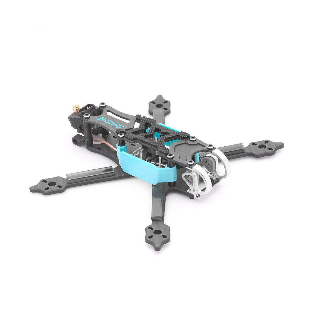 

Diatone Roma F4 4 Inch 175mm T300 3K Frame Kit Support 20×20 / 30.5×30.5mm Mounting Hole for RC FPV Racing Drone