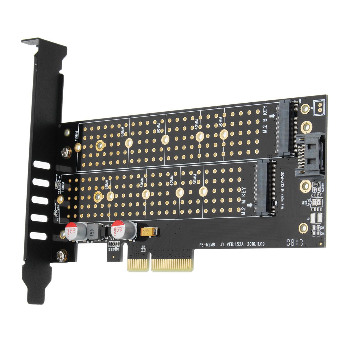 12V 3.3V M.2 NVME//NGFF SSD to PCI Express X4 X8 X16 Adapter Converter Card