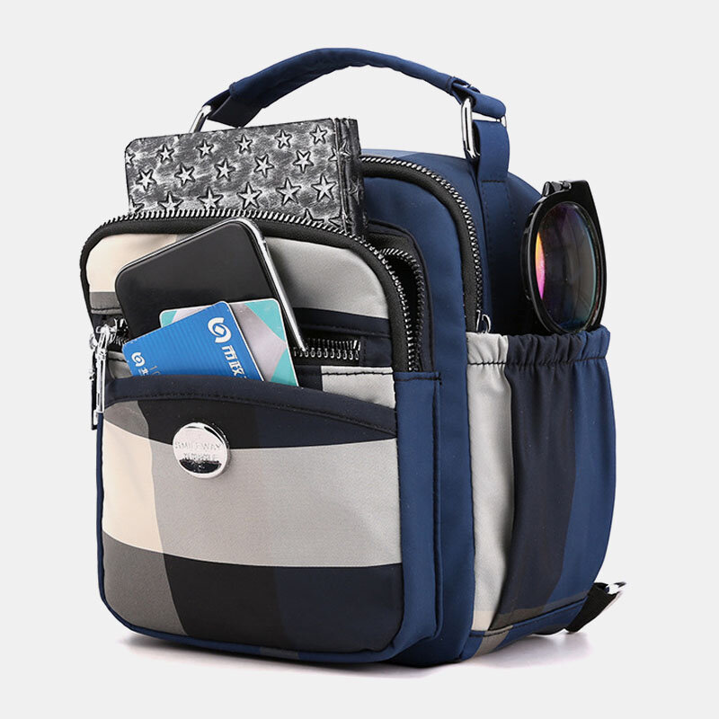 Fashion Canvas Multifunctional Light Weight Backpack Shoulder Bag Crossbody Bag For Women