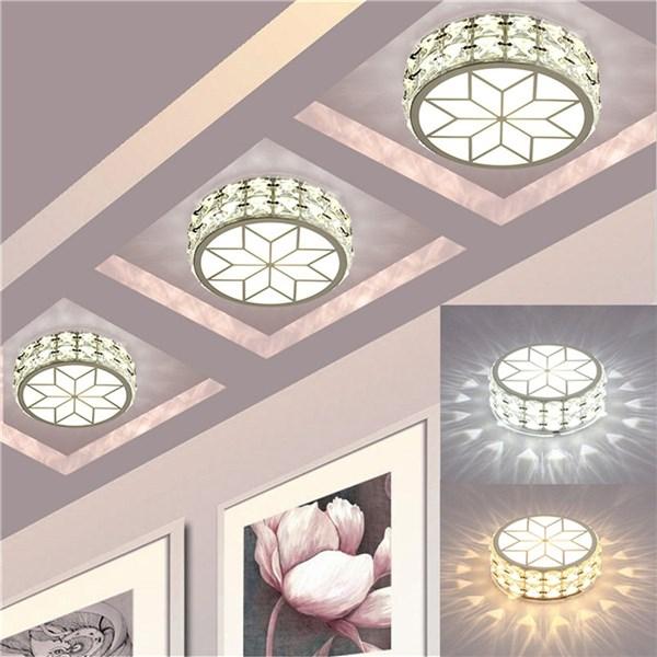 9W Modern LED Ceiling Lights Crystal Chandelier Pendant Lamp Porch Hallway Fixture AC220V