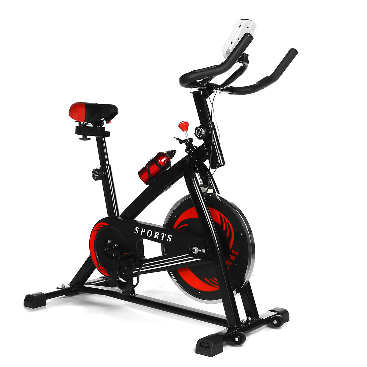 LCD Exercise Bike Aerobic Sport Cycling Stationary Bicycle Ultra-quiet Adjustment Gym Indoor Fitness