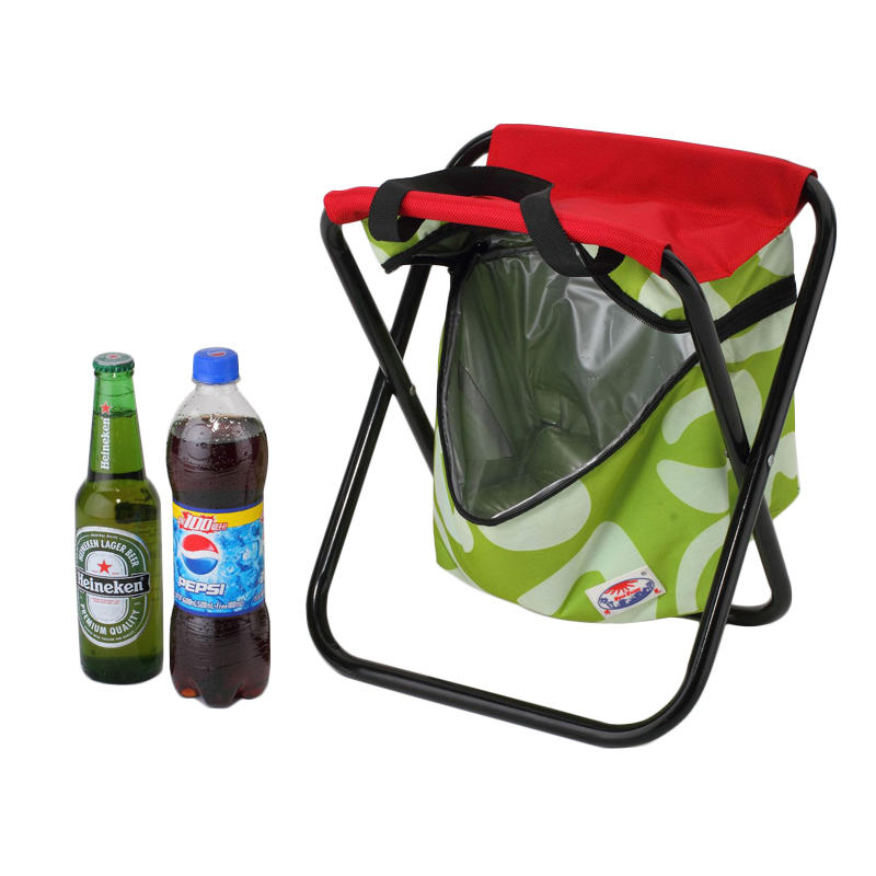 Υπαίθρια πτυσσόμενη καρέκλα Θερμική ψύξη Ice Bag Πικνίκ Φαγητό Ποτό Φρούτα Μεσημεριανό Κουτί Αποθήκη Σκαμπό