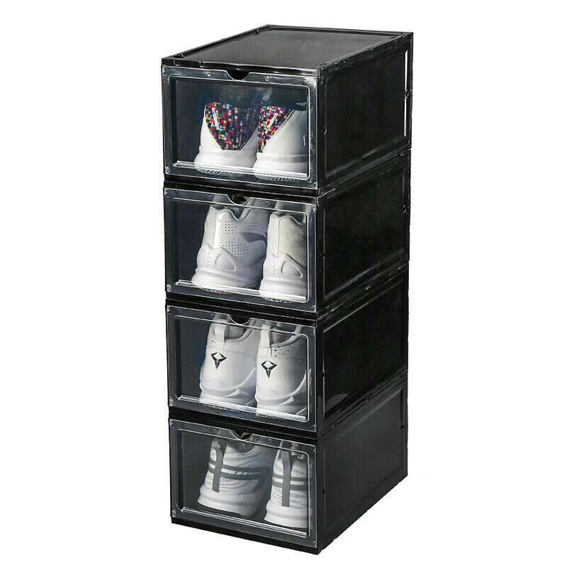 

1 Piece Plastic Shoe Box Thicken PP Filp Cover Shoes Storage Racks Stackable Shoes Organizer Drawer Sneaker Shoes Case
