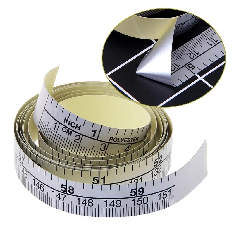 

150cm Self Adhesive Metric Measure Tape Vinyl Ruler For Sewing Machine Sticker