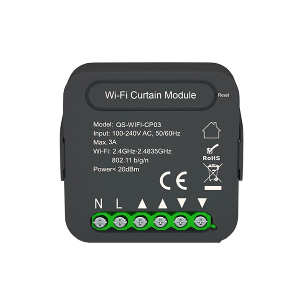 AC100 ~ 240V 3A Tuya WiFi Smart Gordijn Schakelaar QS-WIFI-CP03 Afstandsbediening voor Elektrische R