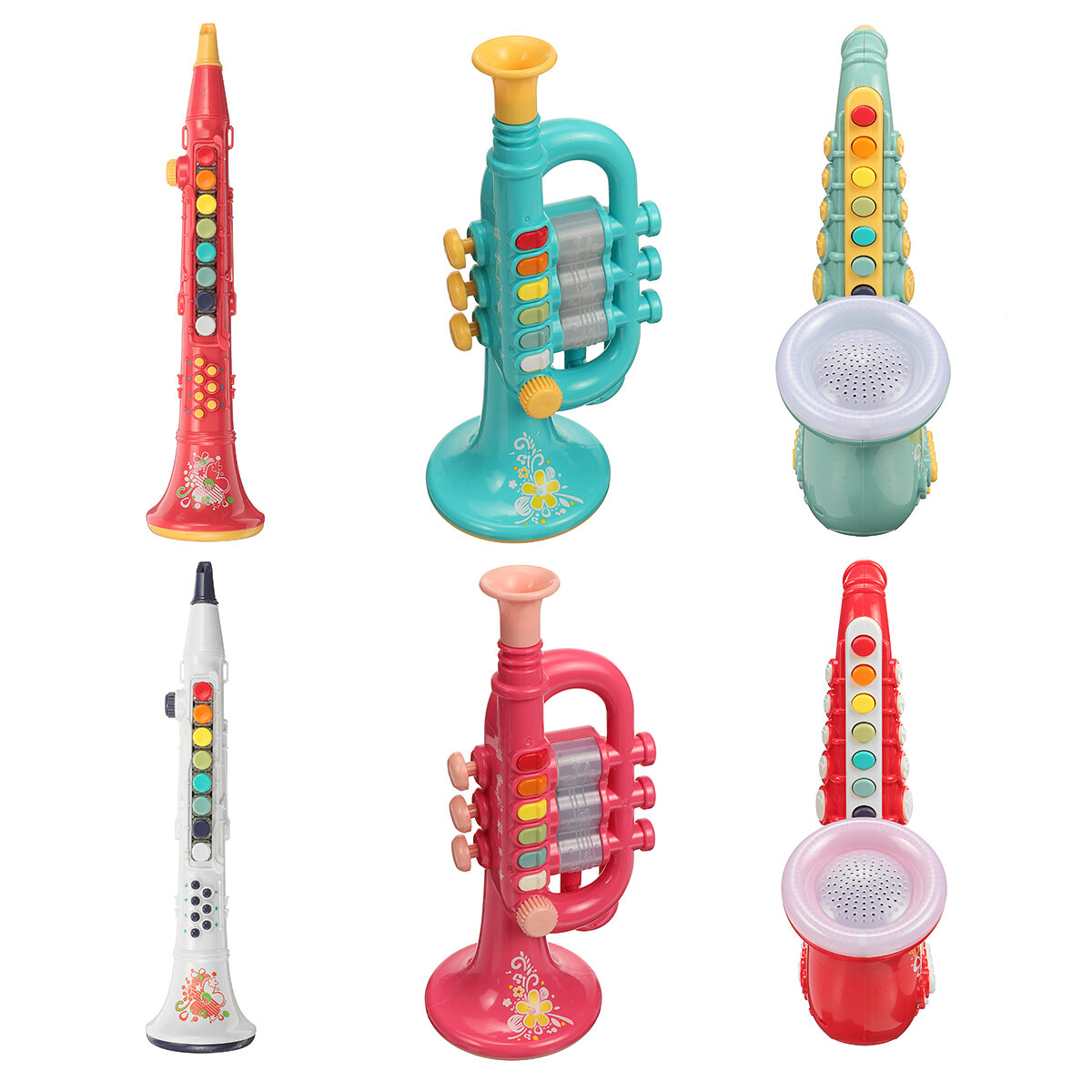 8 Tones Children Toys SaxophoneTrumpet Simulation Musical Instrument Toys for Children's Musical Instrument Toy Gifts