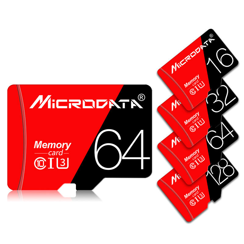 

MicroData 16GB 32GB 64GB 128GB Class 10 V30 High Speed Max 80Mb/s TF Memory Card With Card Adapter For Mobile Phone Tabl