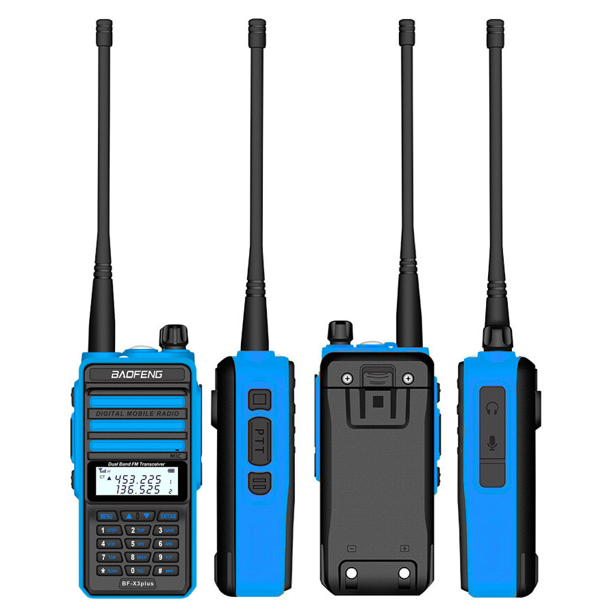 BAOFENG X3-Plus 18 W 9500 mAh Walkie Talkie 20 KM Tri-band Radio Waterdicht UHF / VHF 9500 mAh Trans