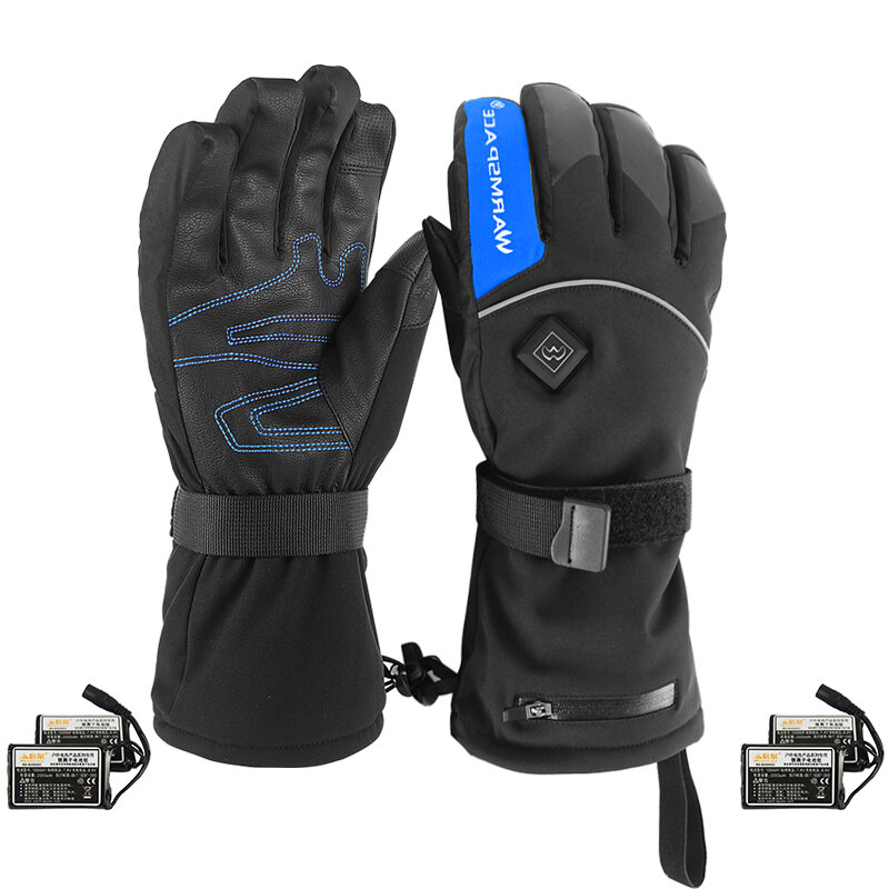 

WARMSPACE 65℃ Smart Electric Heated Gloves Touch Screen Ski Gloves Battery Powered Self Heating 3M Waterproof Motorcycle